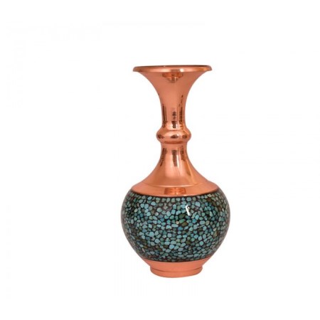 turquoise vase - گلدان گودی دار فیروزه کوب 20